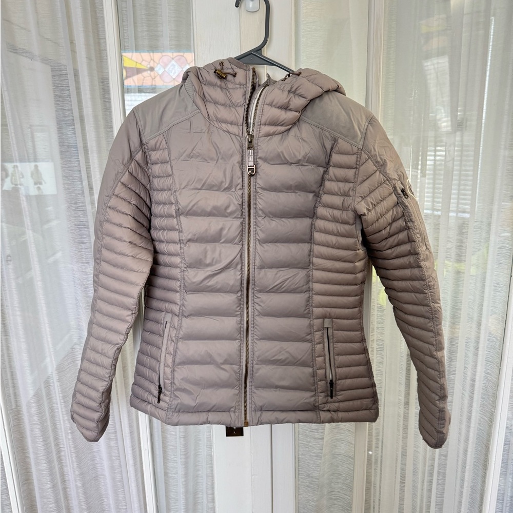 Women's Puffer Hooded Jacket - Gray